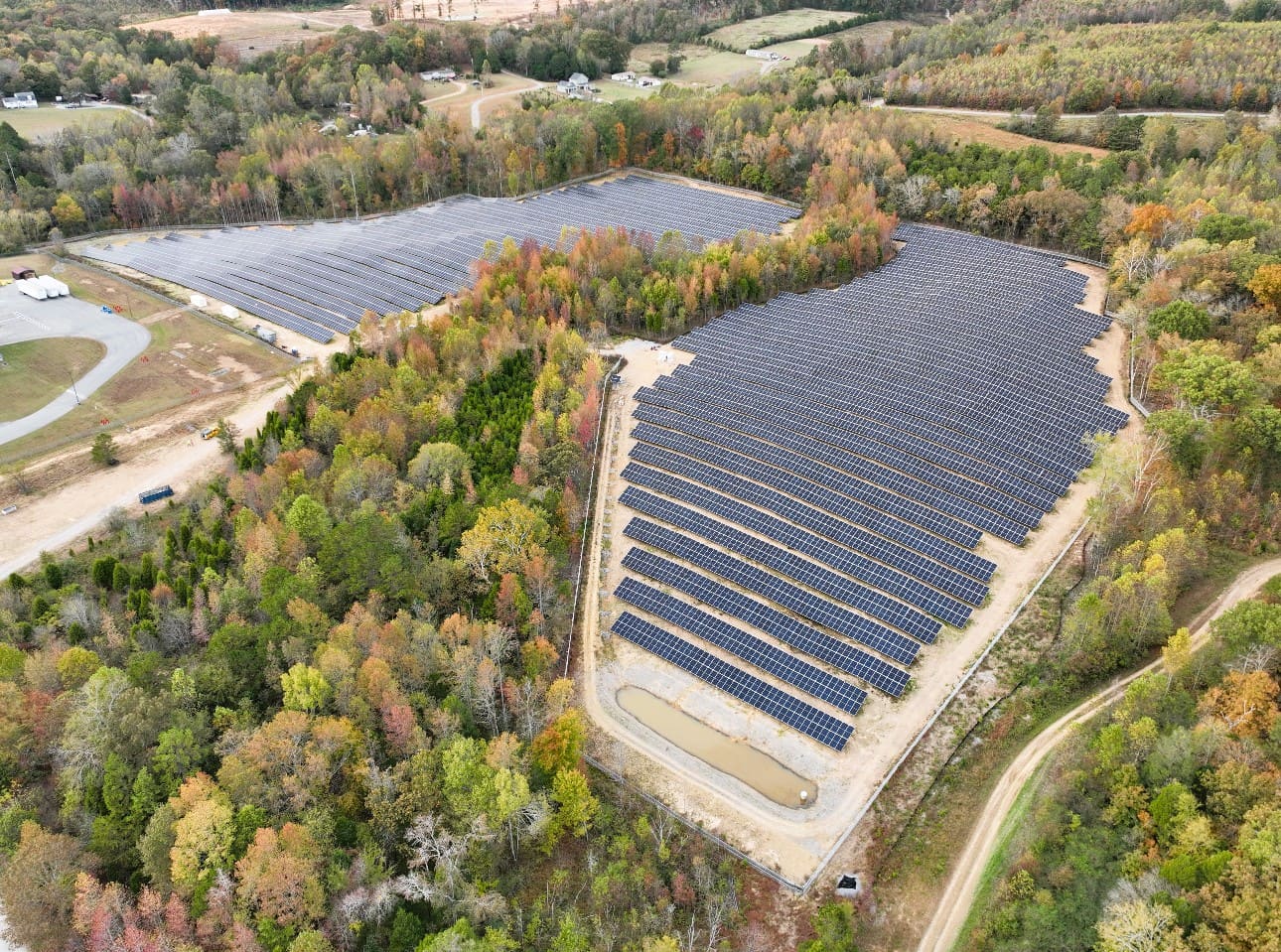 Industrial manufacturing solar field